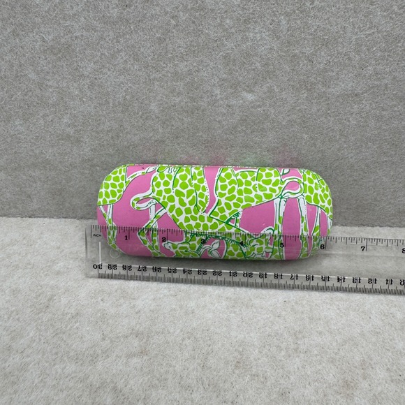 Lilly Pulitzer Pink Green Giraffe Print Hard Shell Sunglasses Eyeglasses Case - Picture 5 of 8